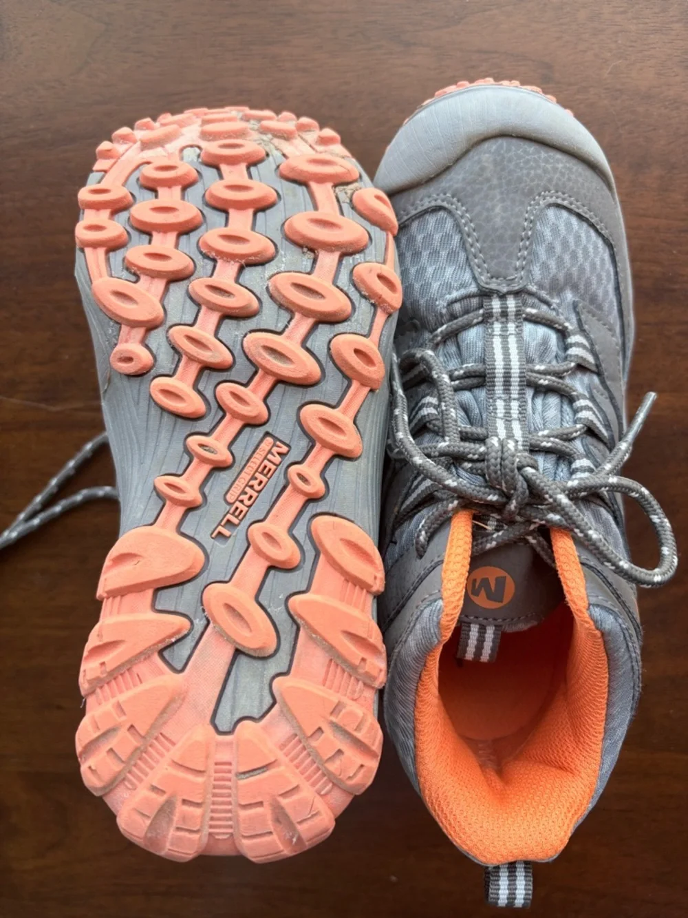 Merrell Kids' Gray & Orange hiking Shoes - Picture 5 of 5